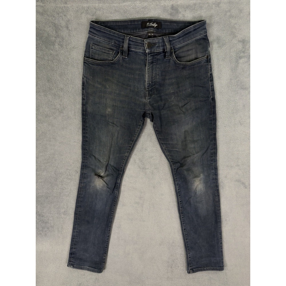 34 Heritage Jeans‎ Mens 30x31 *** Blue Dark Wash Denim Slim Skinny Stretch